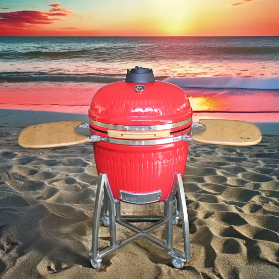 High-Quality Auplex 23\" XL Ceramic Kamado BBQ Grill - Outdoor Charcoal Grill Manufacturer