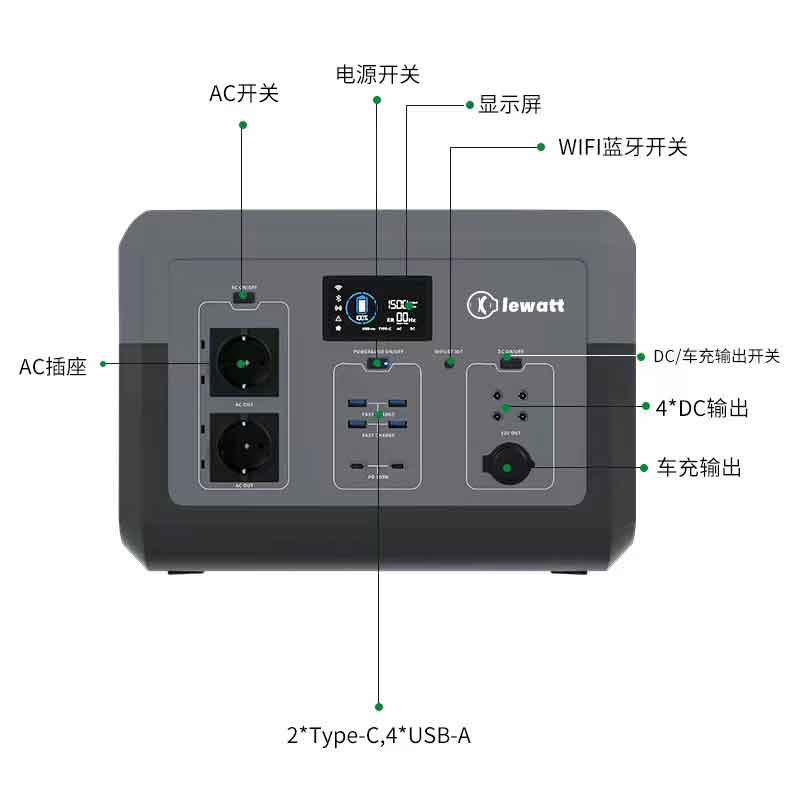 1500W for camping solar power generator portable system