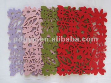 newest design laser cut felt placemat