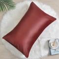 Satin Silk Pillow Case Custom Design Silk Pillowcase Zipper Satin Pillow Cases Manufactory