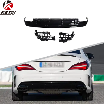 CLA45 Style Carbon Look Pièces du corps du corps arrière Diffuseur arrière pour Benz W117 AMG 2016-2018