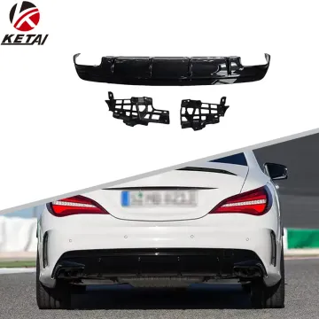 CLA45 Style Carbon Look Bumper Body Parts Rear Diffuser for BENZ W117 AMG 2016-2018
