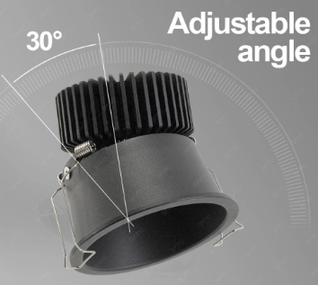 Adjustable Angle Anti Glare Shop Black Led Downlight