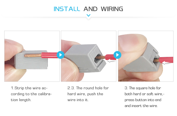 Push Wire Lighting connectors