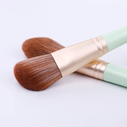 10pcs green Cosmetics brush set