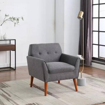 Moderne accentstof fauteuil enkele stoffen bank