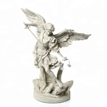 archangel michael marble statue