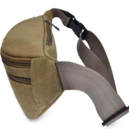 Wholesale Custom Logo Sport Fanny Pack Canvas Waist Bag for Men