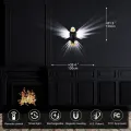 Elegante luz de pared decorativa del ala de águila con control remoto