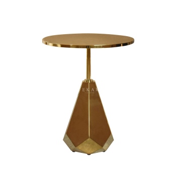 Nordic Modern Titanium-Plated Stainless Steel Coffee Table