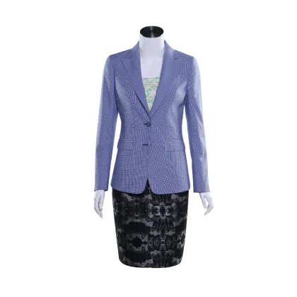 J235 Blazers ladies blue women coat career office work wear clothing formal blazer jacket women