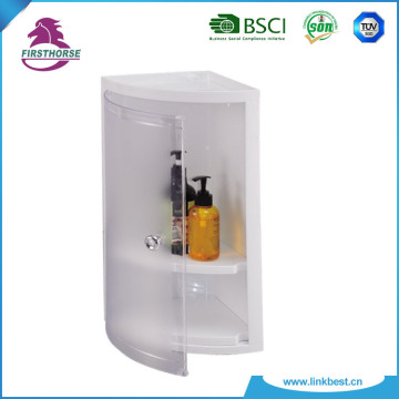 Two grid white color plastic corrner cabinet pl-1106