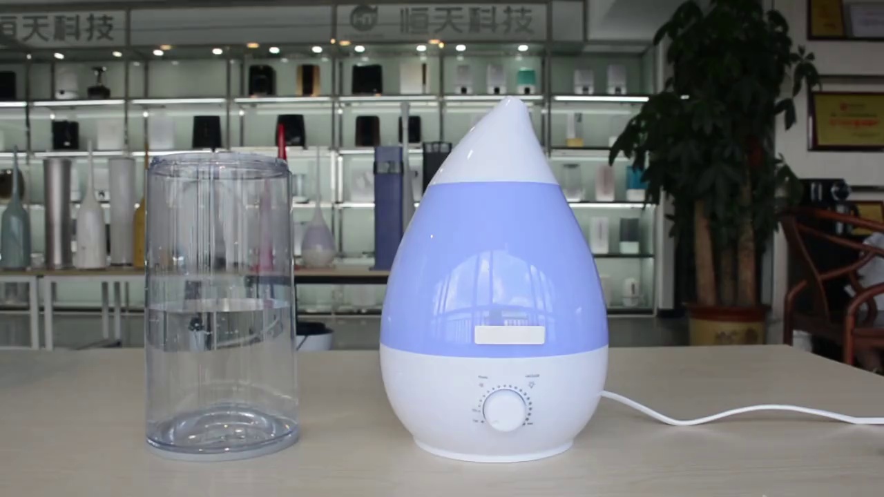 HONETIAN 7 colors night light 360 degrees adjustable nozzle knob control 3.8L capacity custom colors indoor top fill humidifier