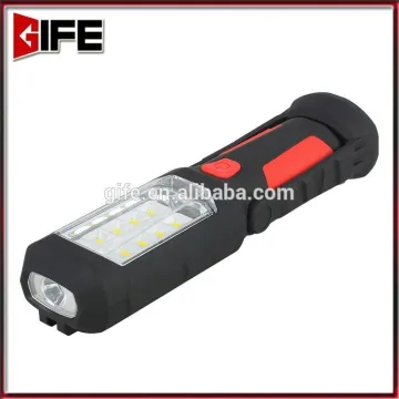 Magnetic Dry Battery Multifunction 8+1 LED Portable Flashlight Work Light