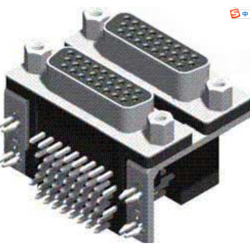 D-SUB Podwójny port Kątowy żeński DO żeńskiego