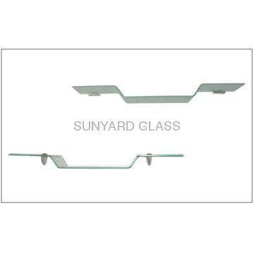 Curved glass shelf