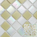 Parete d'arte di piastrelle di vetro mosaico backsplash misto