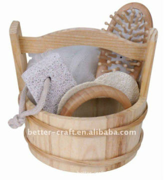 customized wooden bath sets spa shower gift set