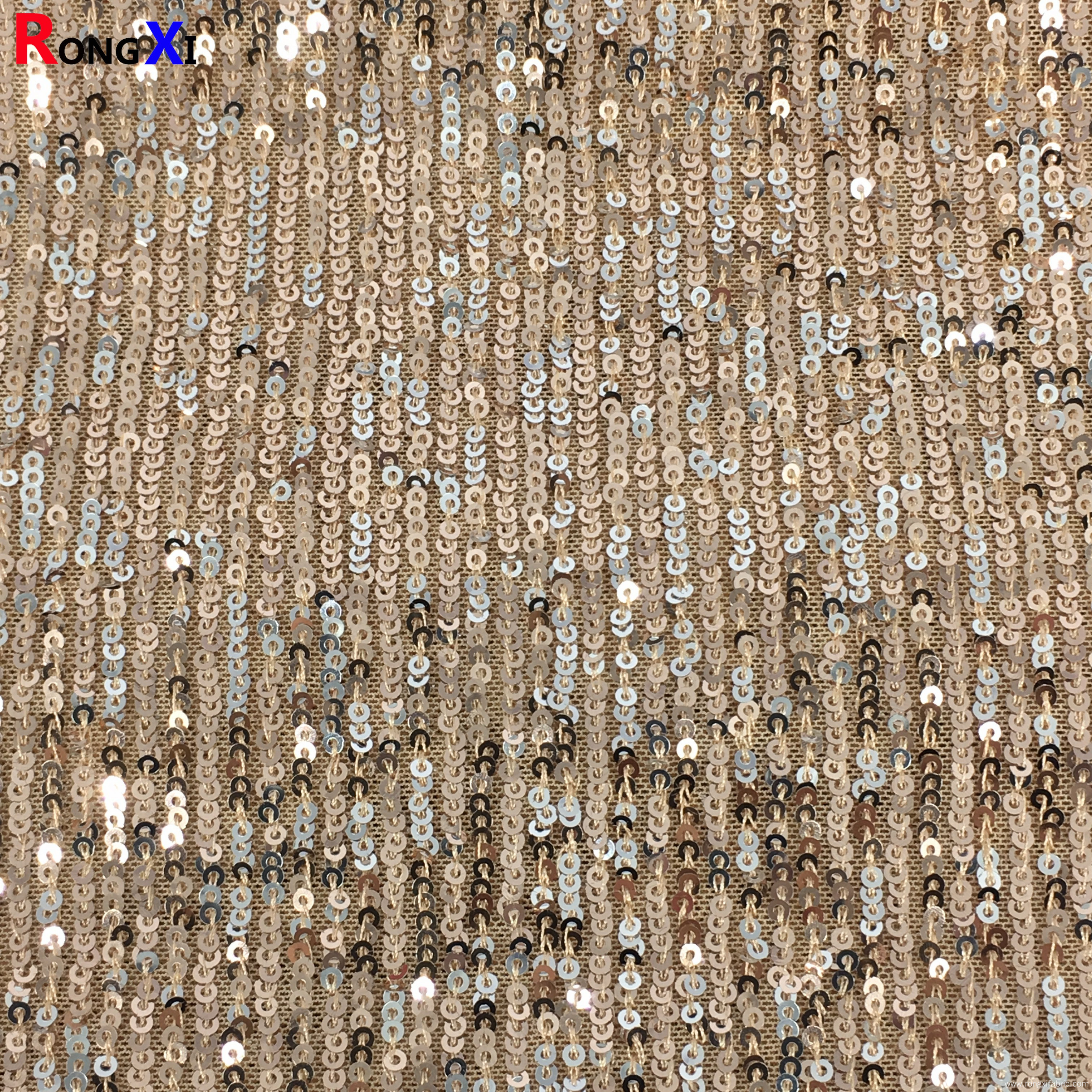 quality Brand 3mm Dress Embroidery Sequin Lace Fabric