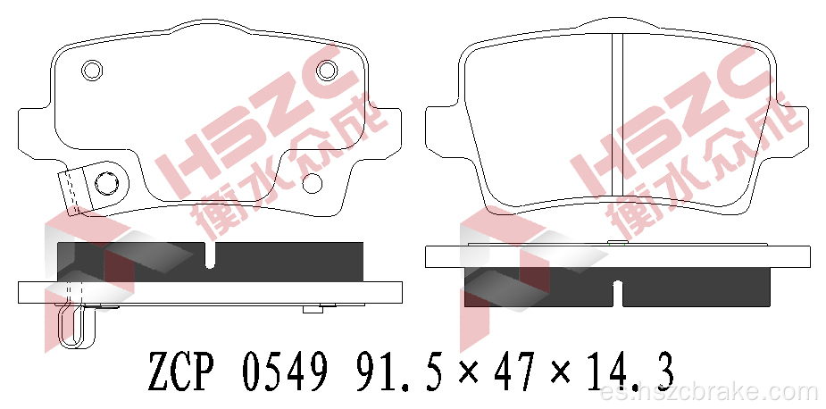 Padera de freno de cerámica FMSI D2111 para Mazda