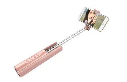 Selfie stick flashlight power bank