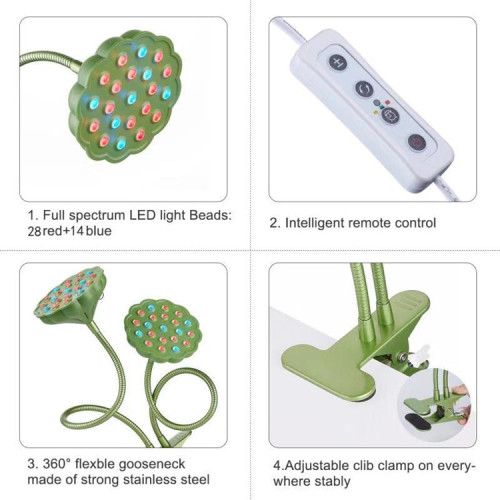 Clamp Desk LED Grow Light for Indoor Plants