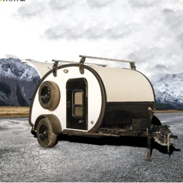 small teardrop aluminum caravan camper trailer