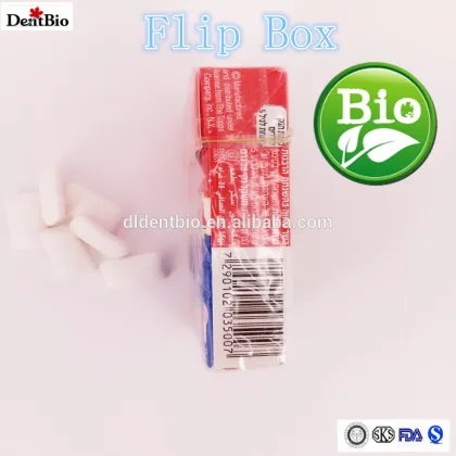 Flip box bubble gum chewing whiting gum