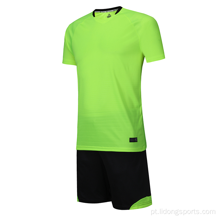 Camisa de camisa de futebol verde personalizada camisa de futebol