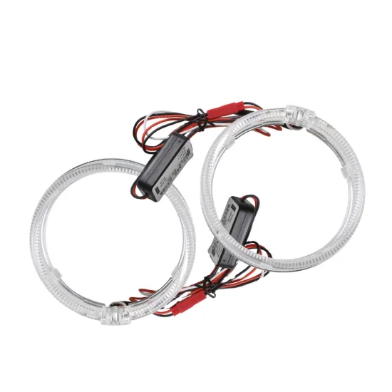 TAOCHIS 80mm/95mm LED Ring Angel Eyes Headlights - White + Yellow Retrofit Kit