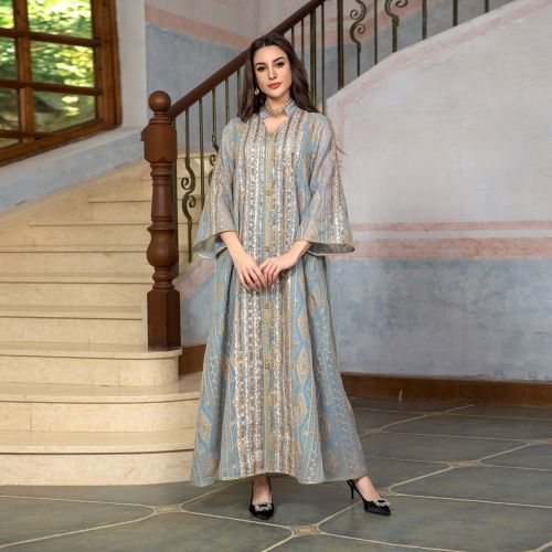 لباس شب ابیا گلدوزی لوکس دبی