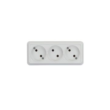 Kaxige Brand 3 Gang German Standard EU Electric Socket Outlet