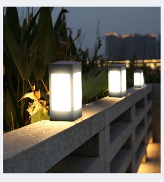 Newest Black Aluminum Solar LED Garden Light for Cafe, Hotel, Villa, Resort