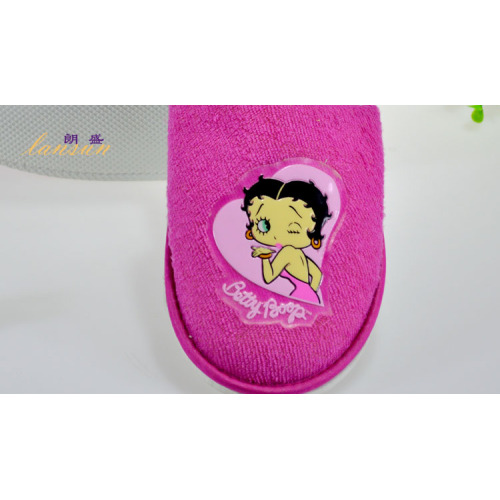 Zapatilla de toalla rosa Terry Zapatilla de niño Terry