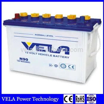 Japan Standards Good Quality N90 Dry Charged Lead Acid Car Battery