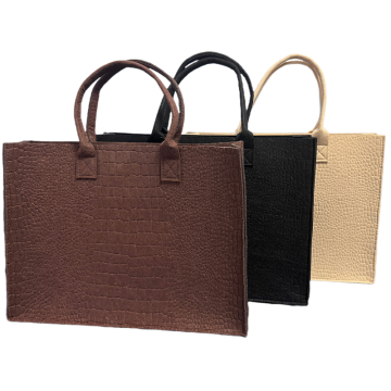 Customizable Large Capacity Felt Handbags with Logo - Wholesale Fashion Bags