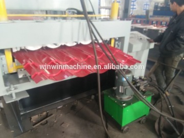 lowest price glazed tile roofing sheet roll forming machine