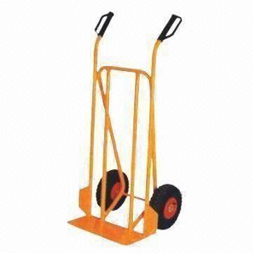 Hand Trolley with Tubular Steel Frame and 3.00-4 Pneumatic Tire, Ideal for Warehouse and Supermarket