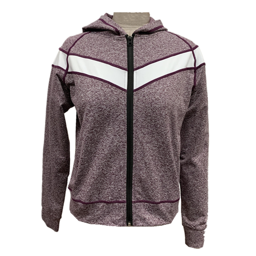 Ladies knit hoodie activewear jacket