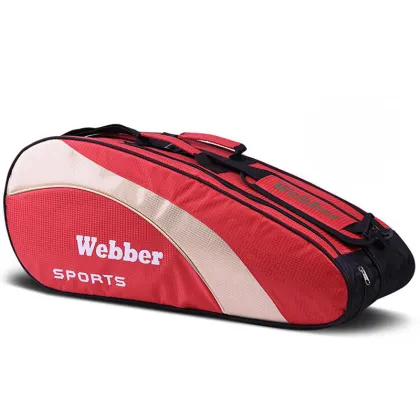 4Pcs Large Badminton Bags Sports Racket Handbag Waterproof Tennis Backpack Gym Stylish Racquet Pack Teenager Exercise