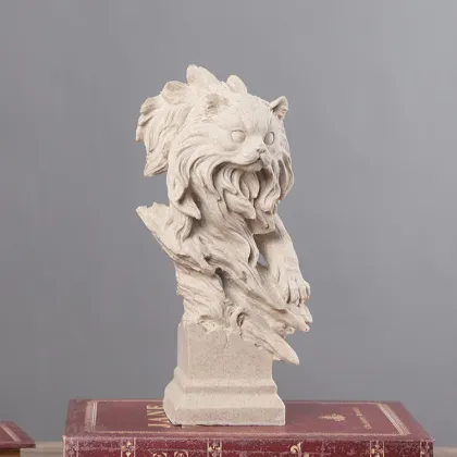 house decoration resin wolf head sculpture