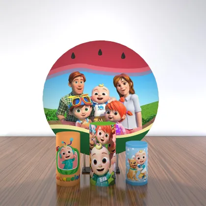 cocomelon fabric round backdrop backgrounds backdrops