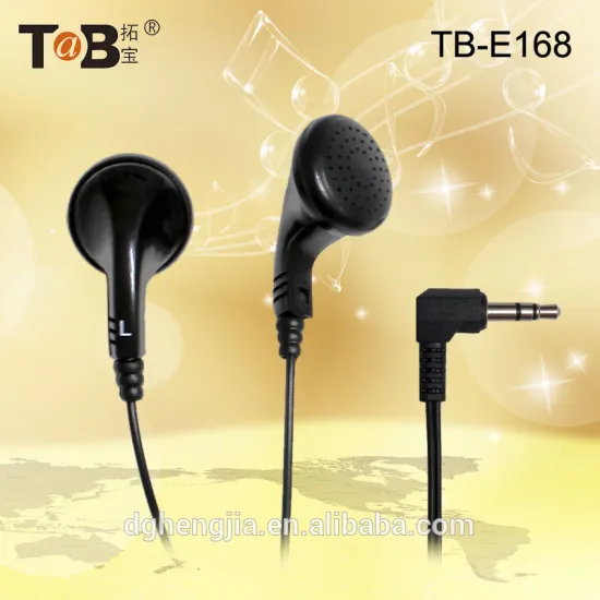 Manufactured old stylish black cute and cheap disposable earphone