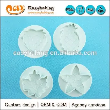 four fruit shapes fondant plunger cutter