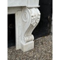 Napoleon III Style White Marble Fireplace Mantel