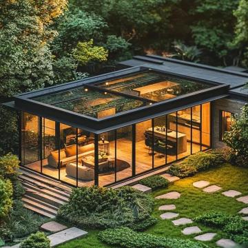 DTOP Portable Glass Sunroom: Polygon Roof Sunroom Made in China
