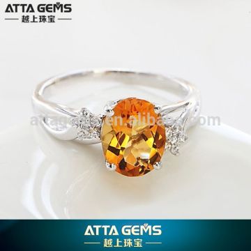 Gold gemstone ring latest style designs for women