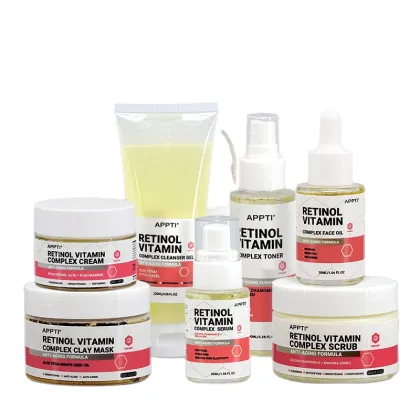 Private Label Anti-Wrinkle Skincare Set with Peptides and Retinol