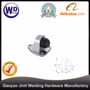 metal zinc alloy door stopper with round rubber