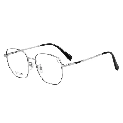 Irregular Large Square Frame Titanium Optical Glasses